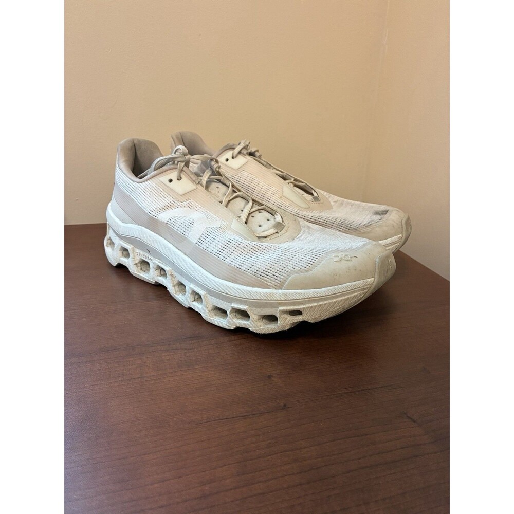 On Cloudmonster Void Dew Ivory Womens Size 11  Athletic Running Shoes Sneakers